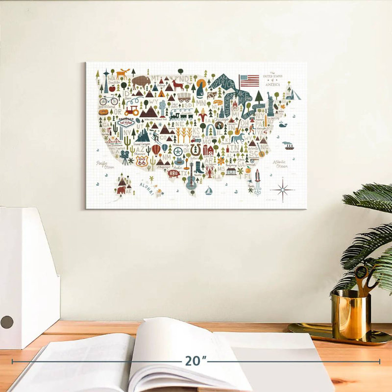 Aliaz illustré USA chaud, H 8 po x l 12 po