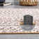 Braided Printed Texture Machine Washable Rug with Rubber Backing for Living Room Non-Slip Dining Room Rug Easy-Cleaning Floor Carpet for Bedroom