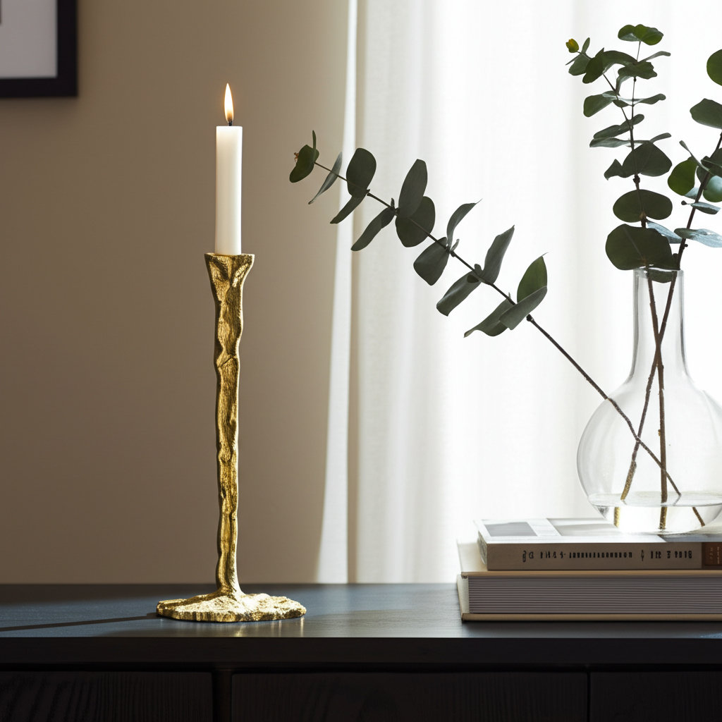 Omni Candlestick Holder, 15" H x 5" W x 5" D