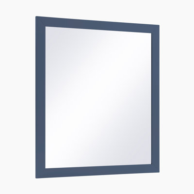 Vasselle 28" Transitional Wood Rectangle Mirror with Solid Wood Frame, Veneers & Reinforced Hanging Hardware
