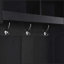 Minimalist Slim Hall Tree with Cabinet & 6 Hooks, Multi-functional Storage Bench for Small Spaces, Black-600533748