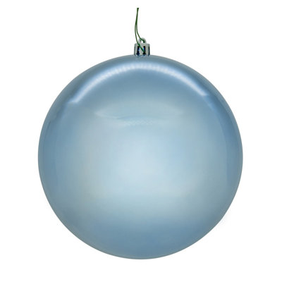  4" Periwinkle Shiny Seamless Ball UV Drilled. Includes 6 ornaments per box.