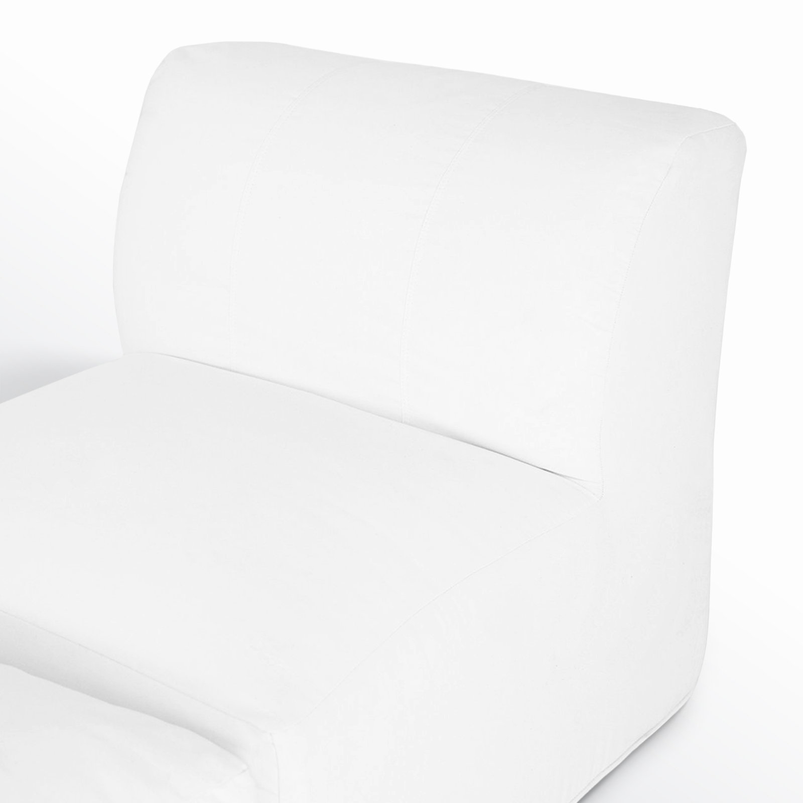 Praia Sunbrella Outdoor Lounge Chairs Set With Ottomans, Canvas White Sunbrella® Canvas