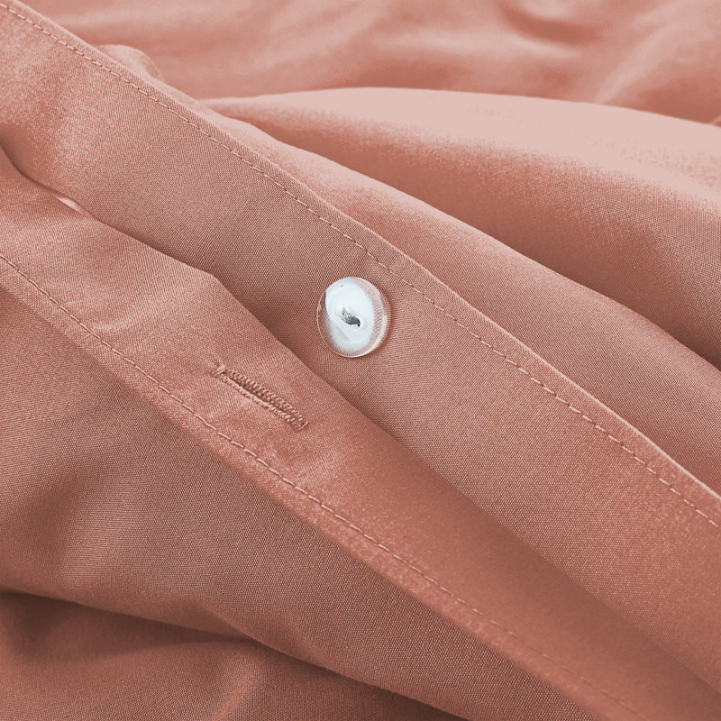 Anicia Super Soft 250 TC Microfibre Reversible Plain Duvet Cover Set, Single Duvet Cover + 1 Pillowcase, Peach