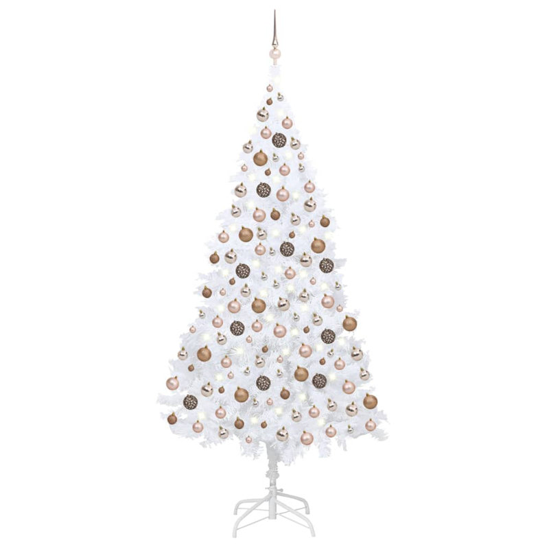 Sapin de Noël artificiel avec lumières, 94.5"