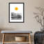 «Black Yellow Mountain Range Silhouette» par Cat Coq - impression encadrée-1617937964-1617937963