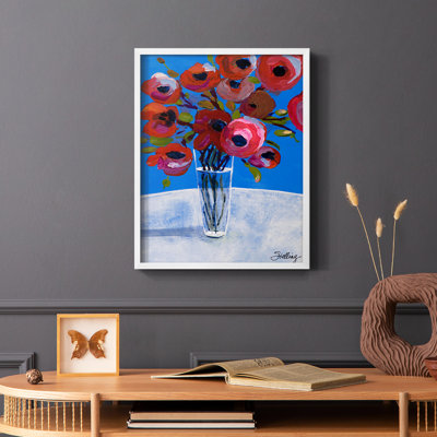 Poppies Framed Print - Solid Wood