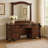 Gerasim Vanity Desk with Scrolled Poster Legs, 7 Drawers, Cherry Brown-1670480242