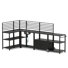 Ensemble modulaire de cuisine d'extérieur 5 pièces avec évier Armoire de rangement d'angle et stations de préparation mobiles