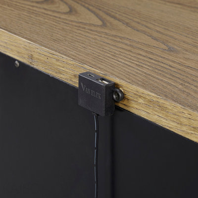 2-Drawer Nightstand with Usb In Latte Finish with Metal Base