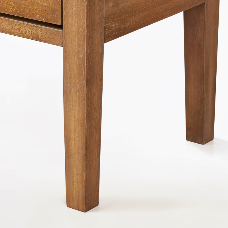 Minimalist Wood Grain Storage Bench, Solid wood Storage Ottoman with 2 Smooth Drawers and Sherpa Cushion