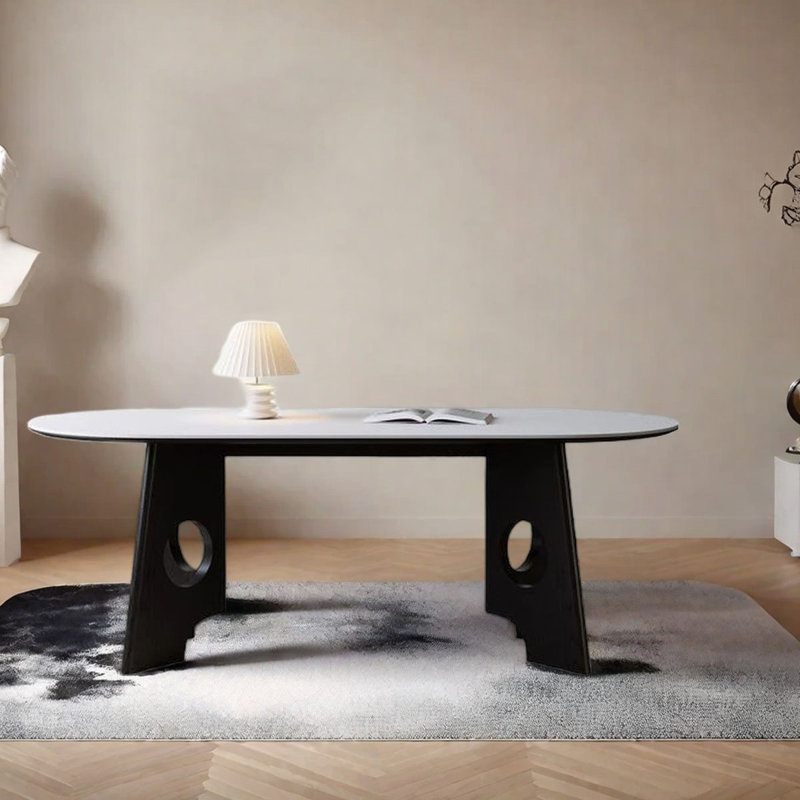 Table de salle à manger French French, H 29,5 po x L 70,9 po x l 31,5 po