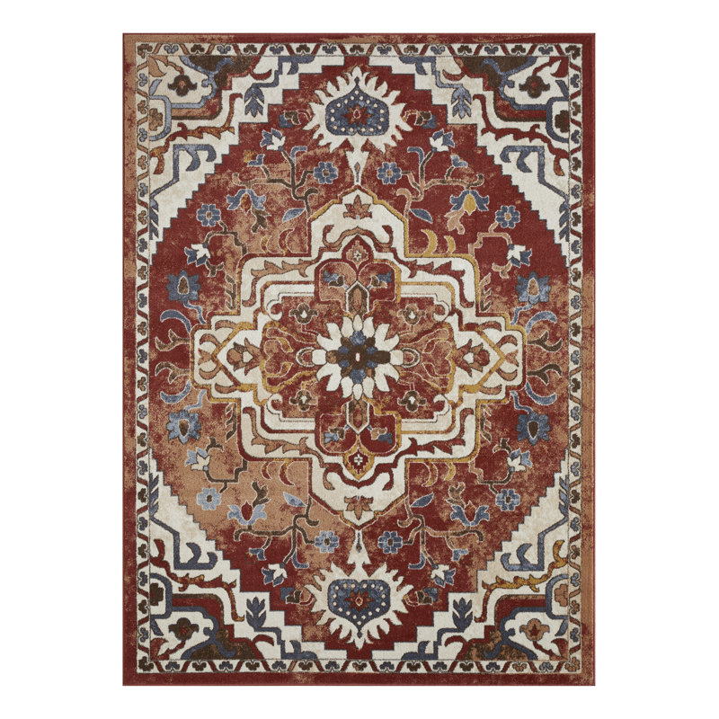 Raaya Damask Indoor Rug, Rectangle 9'10" x 12'10"