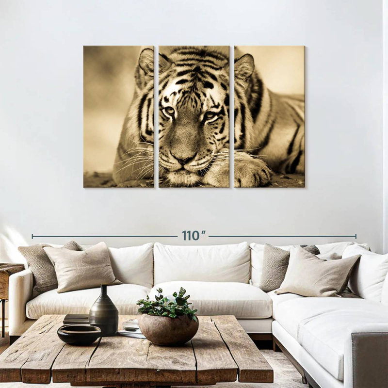 Ferocious Tiger III, 48" H x 74" W