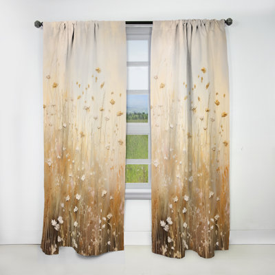Meadow Of Dreams V - Meadow Curtain - Room Darkening No Pattern Curtain - 1 Panels