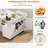 Multipurpose Rolling Kitchen Island - Tilt-Out Trash Can, Drop Leaf, Spice/Towel Racks, Drawers, Adjustable Shelves (51.06"X20.55"X35.04")，White-1337438799-1337438798
