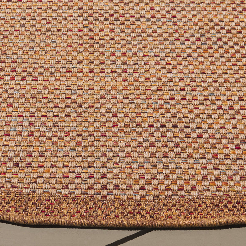 Lugenia Wicker Performance Rug, Round 6'7"