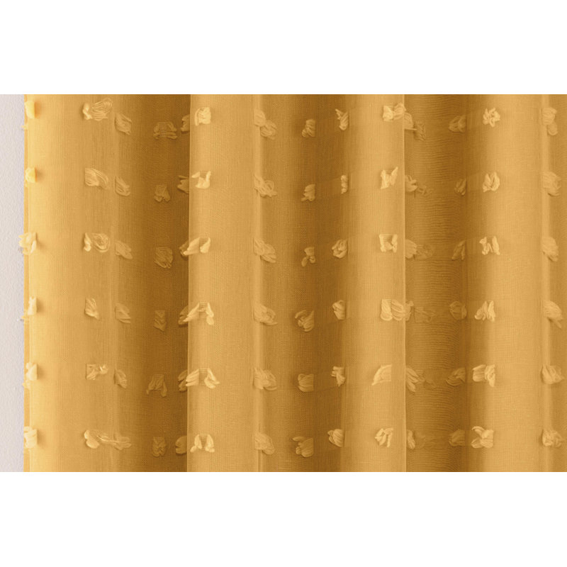 Brummett Semi Sheer Curtain Pair, Honey, 168 W x 137 D cm