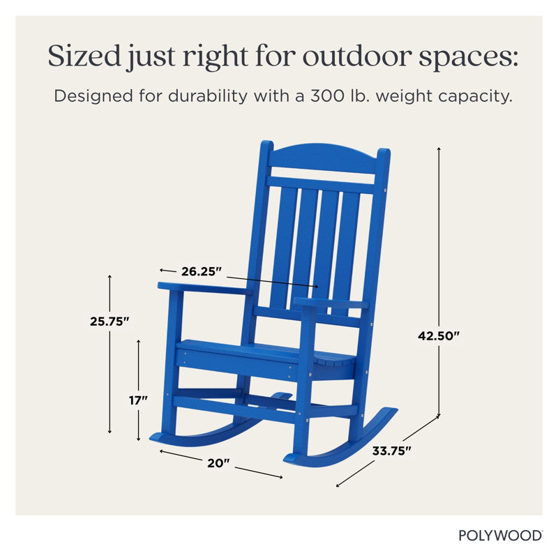 Chaise berçante POLYWOOD, Bleu pacifique