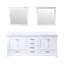 Meuble-lavabo double blanc l 80 po x P 22 po et miroirs 30 po Dukes-112872591-66637726