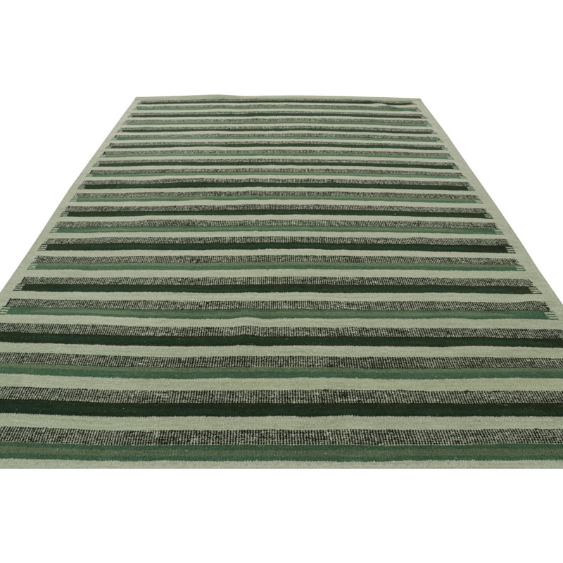 Scandinavian Wool Geometric Area Rug, Rectangle 8' x 10'