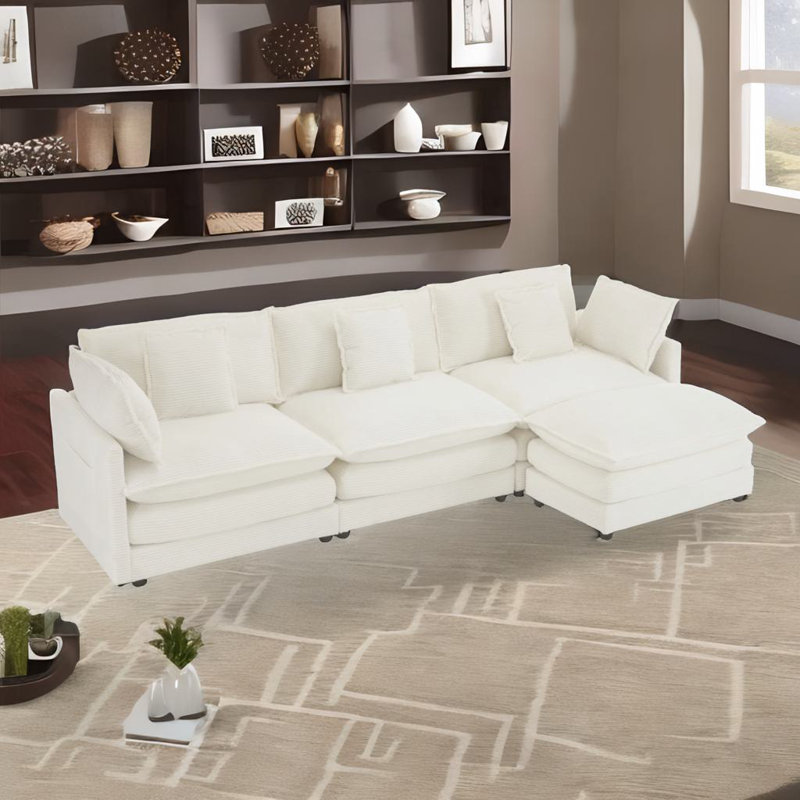 112.6" Modular Sofa, Beige