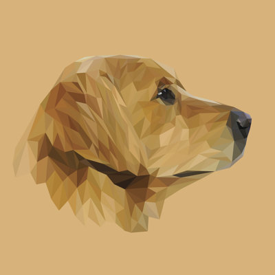Golden Retriever Dog - Wrapped Canvas Print