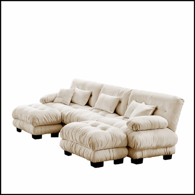 Luxueux canapé surdimensionné en forme de U pour le salon, confort ultime et expérience d'assise spacieuse