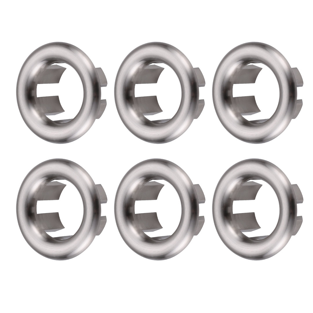 6Pcs Overflow Ring, Bathroom Sink Hole Trim Cover In Polished Chrome iVIGA 