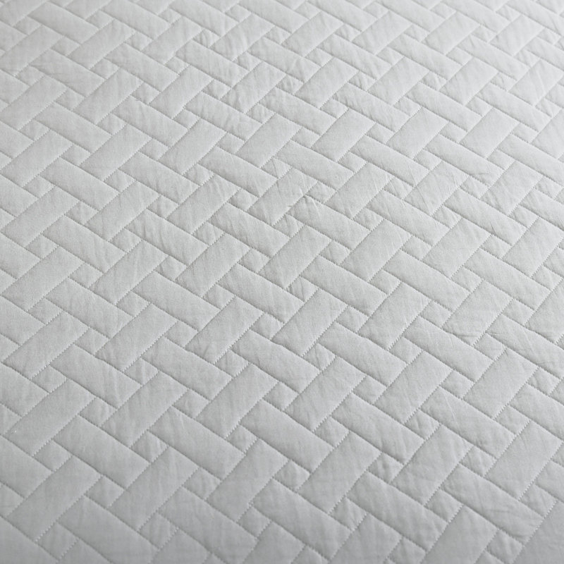 Gray Twin Cotton Reversible Quilt Set