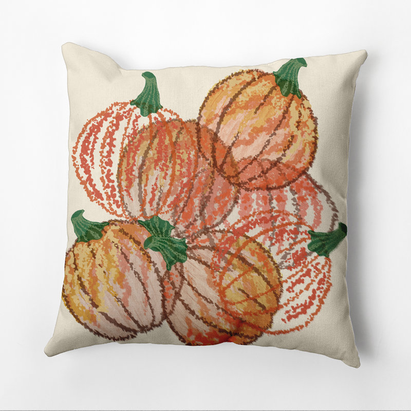 Flipping For Fall Reversible Throw Pillow, 18" H x 18" W x 2" D