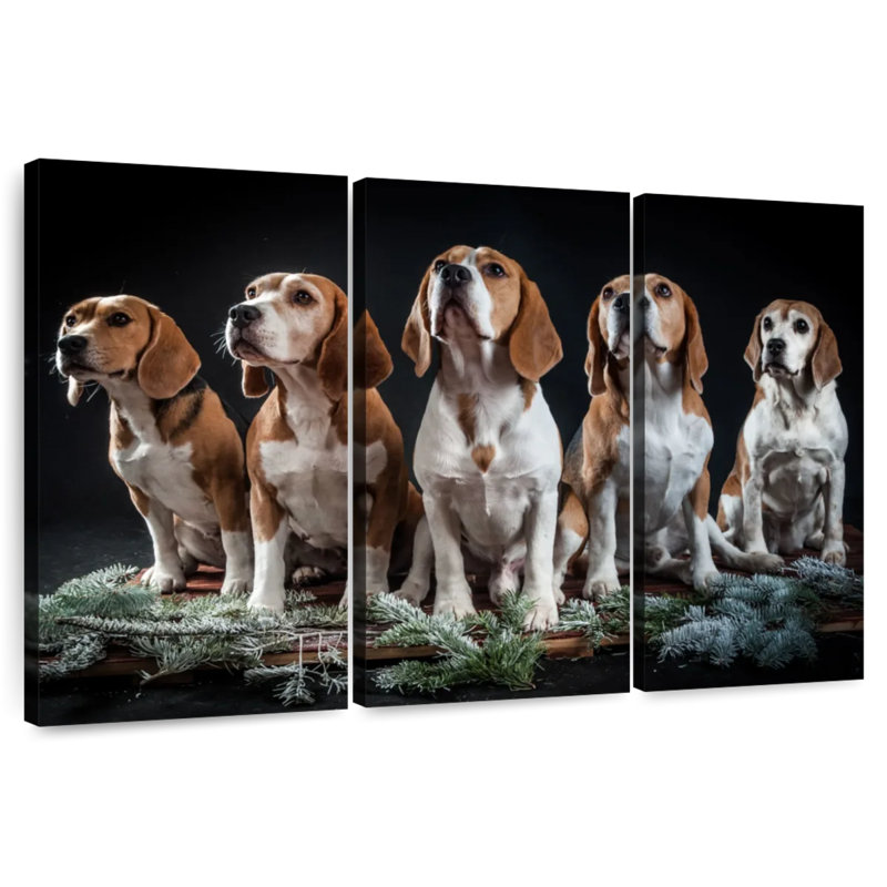 Beagle Squad, 20" H x 33" W