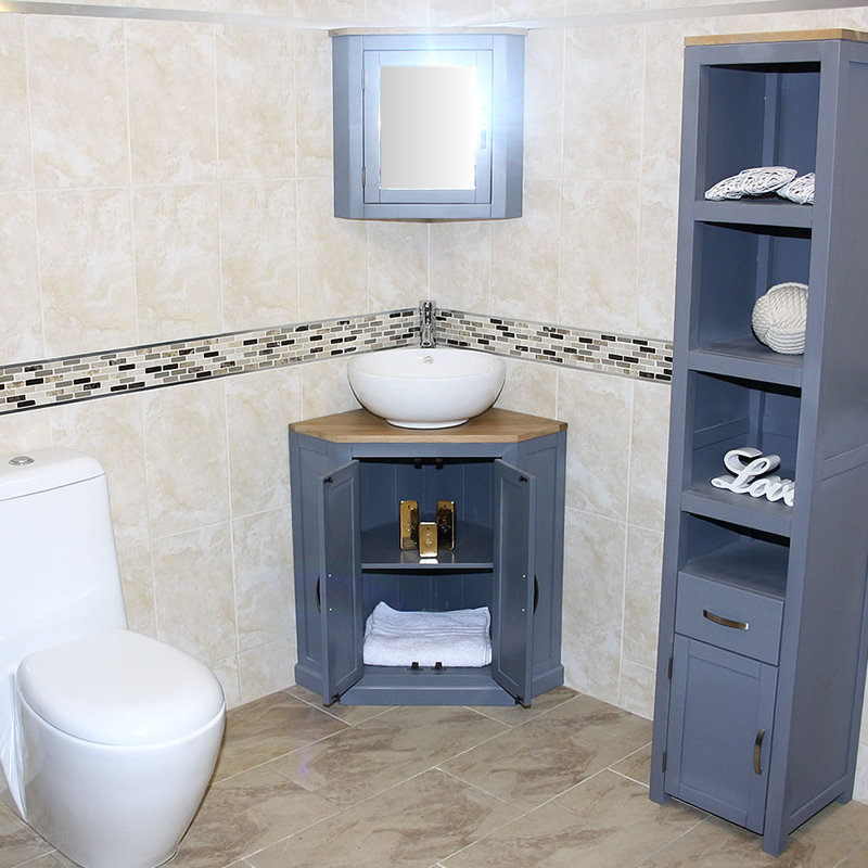 Amiel 550mm Single Bathroom Vanity with Vessel Ceramic Basin