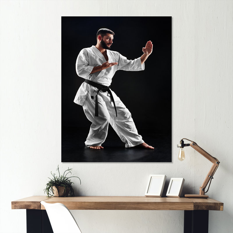 Martial Arts Combat Warrior I - décoration murale en métal Martial Arts, H 20 po x l 12 po x P 1 po