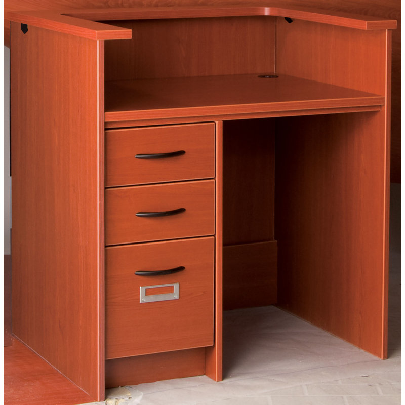 Library Computer Desk, Cherry, Left