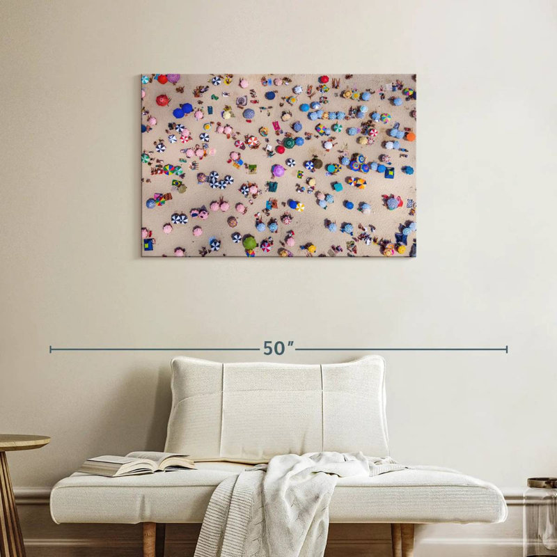 Gillard Beachgoers At Rio De Janeiro, 24" H x 36" W