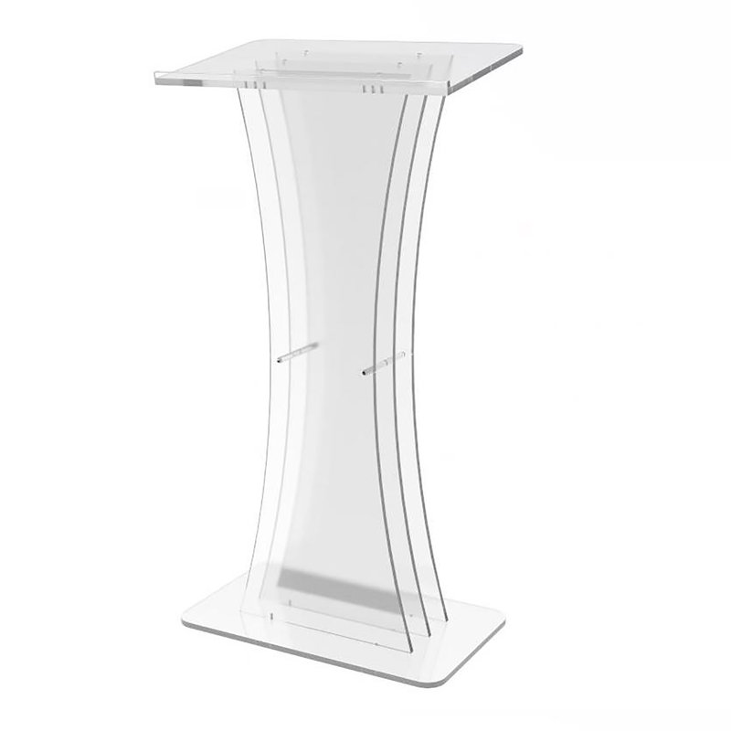 Clear Acrylic Modern Podium Lectern for Events and Offices