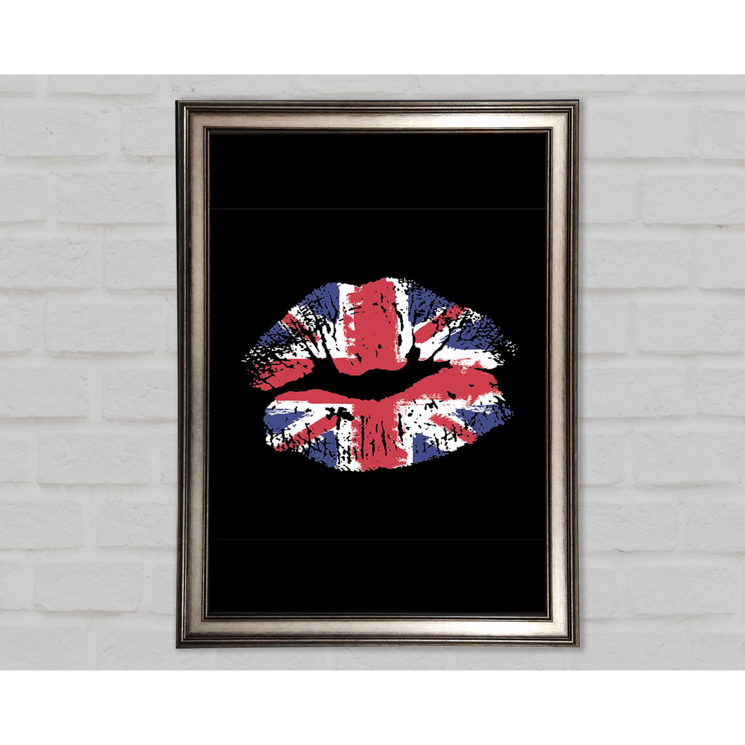 Britische Flagge Lippen - Druck