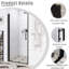 Porte de douche pivotante en aluminium noir mat 32 po