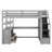 Twin Size Loft Bed With Desk And Shelves-1909704522