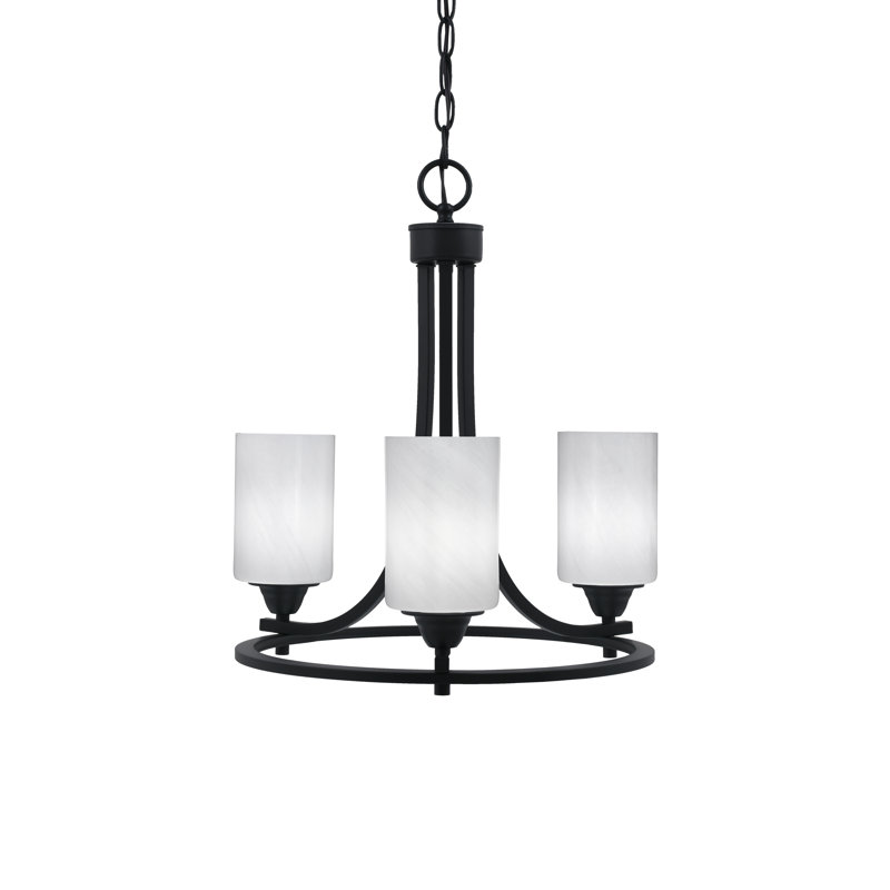 Paramount 3 Light Uplight Chandelier, Gray