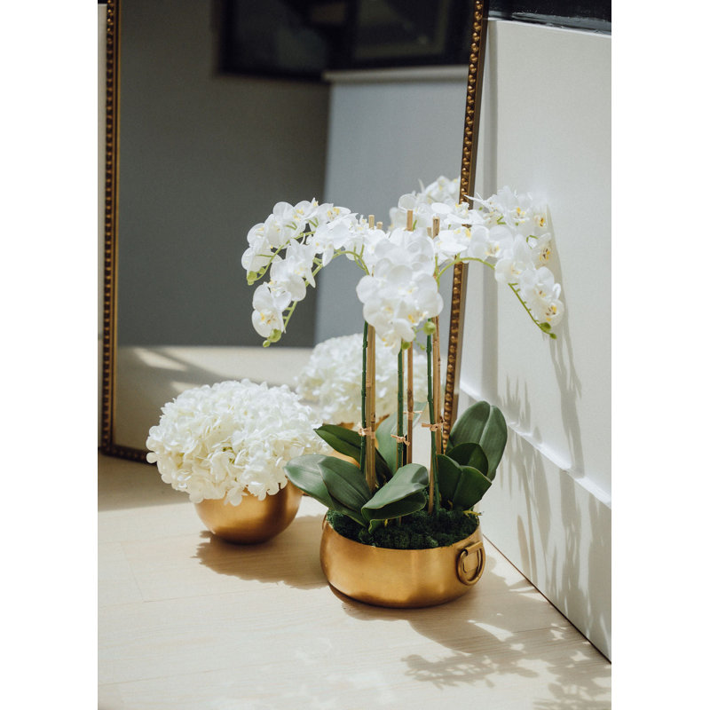 Auden Realtouch Hydrangea Arrangement, White