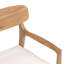 Ensemble de salle à manger d'extérieur moderne en bois d'acacia avec chaises rembourrées Oriel