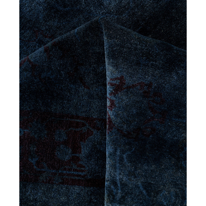 Overdyed One-of-a-Kind 6' 2" X 9' 3" Hand Knotted Area Rug