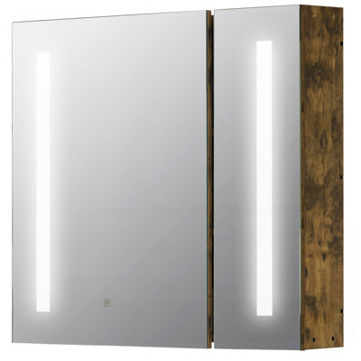 Armoire à pharmacie murale polyvalente avec miroir et éclairage intelligent