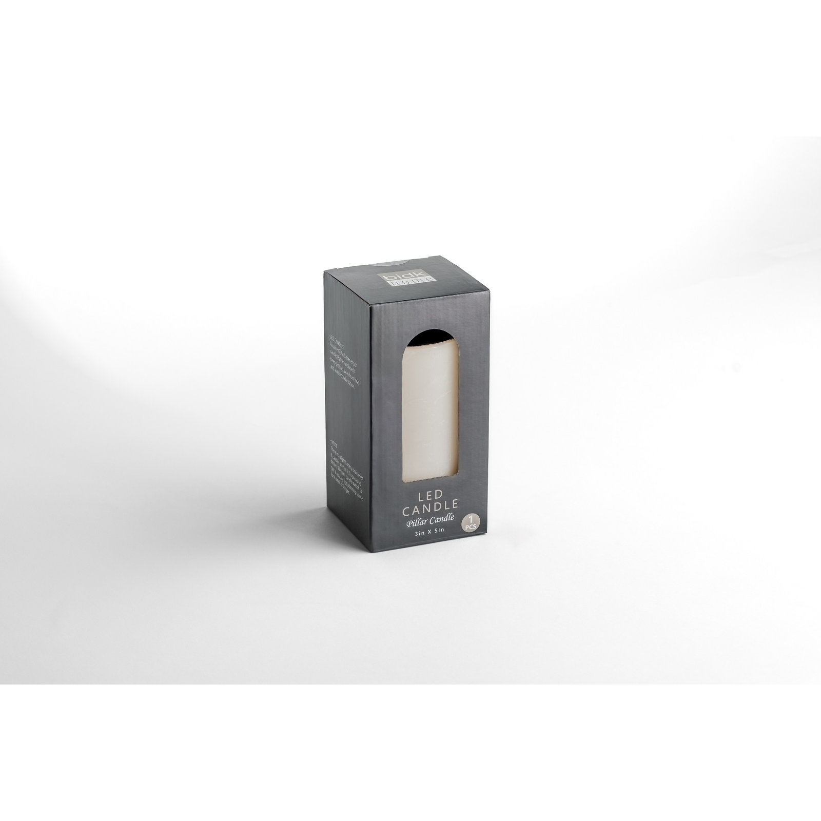 Small Flameless Pillar Candle, Pink