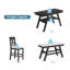 Ensemble de table de salle à manger 60 pièces en bois 60 po avec tablette de rangement et banc pour repas de cuisine élégants-131456145-131456146