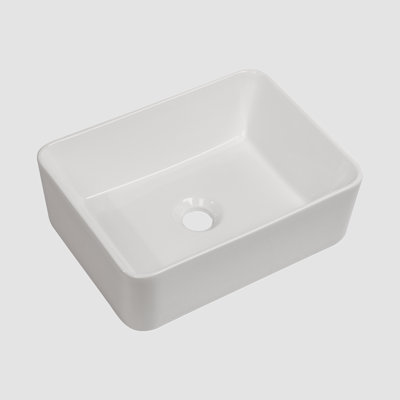 Lavabo de salle de bain rectangulaire en céramique Go Peak