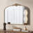 40"x30" Arched Antique Brass Mirror