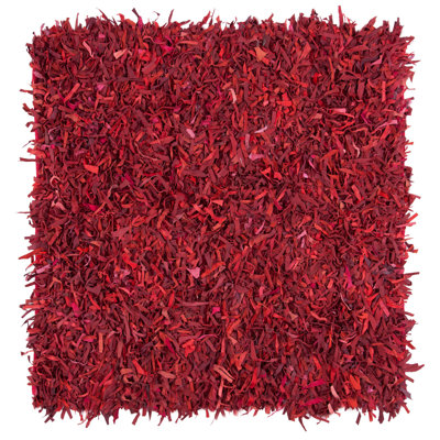 Tapis de couleur unie en coton / coton tissé à la main Arik